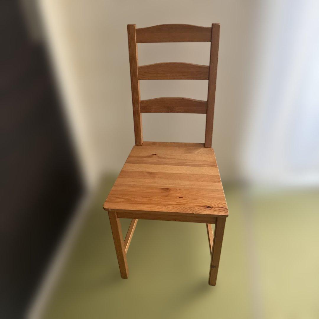 4個セット木製ダイニングチェア 3段背もたれ 4脚セット] ハイバック ダイニングチェア 天然木 縦格子 リビング 食卓