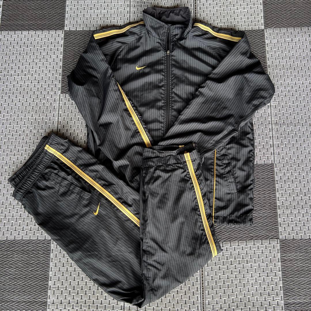NIKEナイキ トラックジャケットセットアップ ジャージセットアップ 黒
