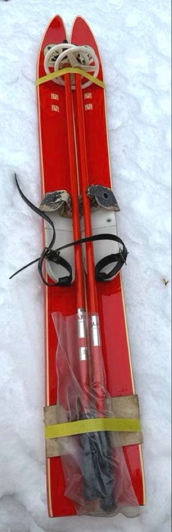 昭和レトロ PANDA 赤 スキー板 未使用 - メルカリ