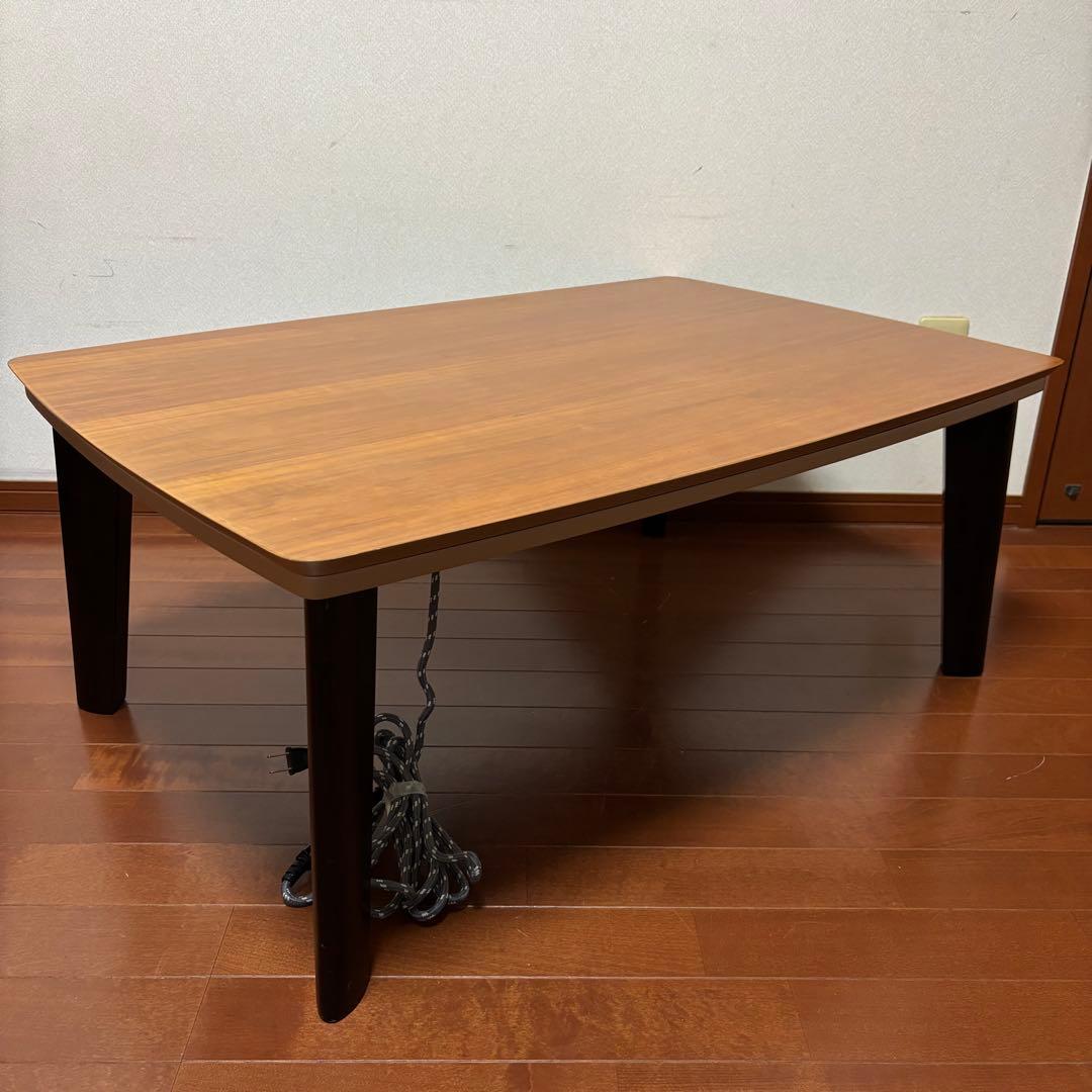 東谷　木製ブラウン長方形こたつ　Pinon ピノン 東谷 こたつテーブル こたつ台 KT303 75×105cm こたつ 長方形
