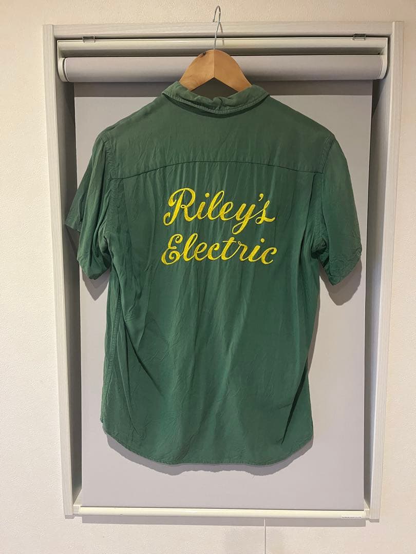 50's hilton ヒルトン ボーリングシャツ 緑 レーヨン ビンテージ