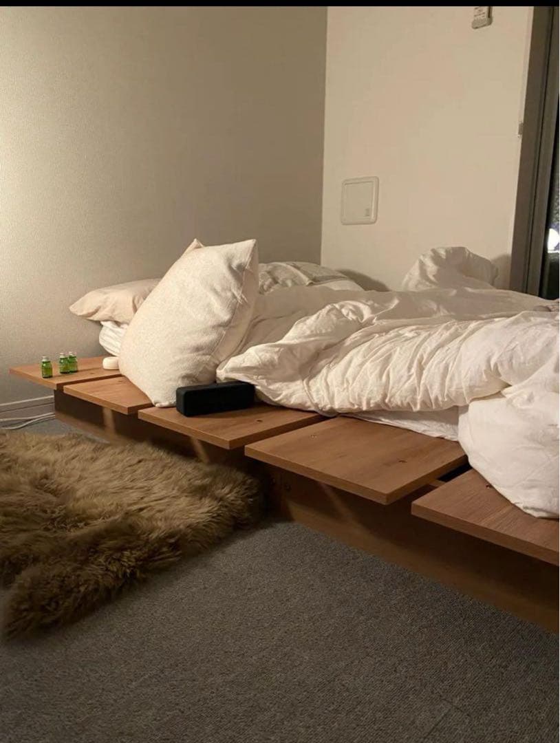 LOWYA ベッドフレーム 幅180][クイーン]ベッドフレーム 単品orマットレスセット ロータイプ