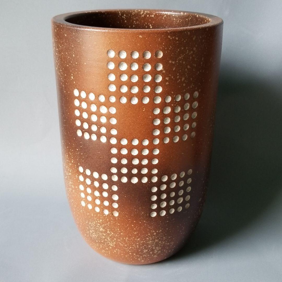 信楽焼傘立て  ポイントメッシュ 高さ４７cm 山崎実業 かさたて スクエアメッシュ （ 4903208079280 傘立て 角型 大