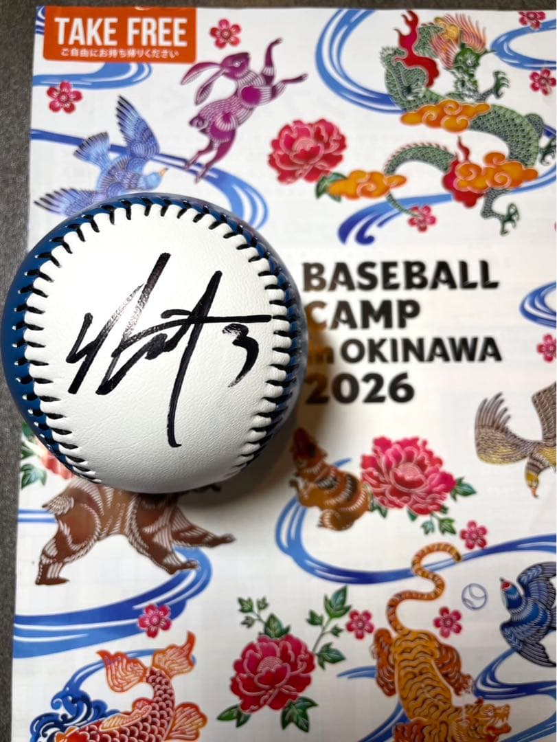 日本ハムファイターズ 郡司裕也 直筆サインボール 2026沖縄キャンプ 郡司裕也 直筆サインボール 北海道日本ハムファイターズ 沖縄 名護