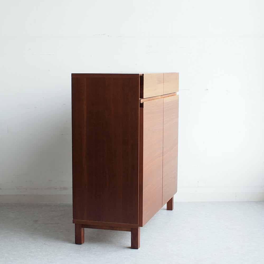 ウォールナット材 キャビネット 90cm モダン ZR24429 - メルカリ