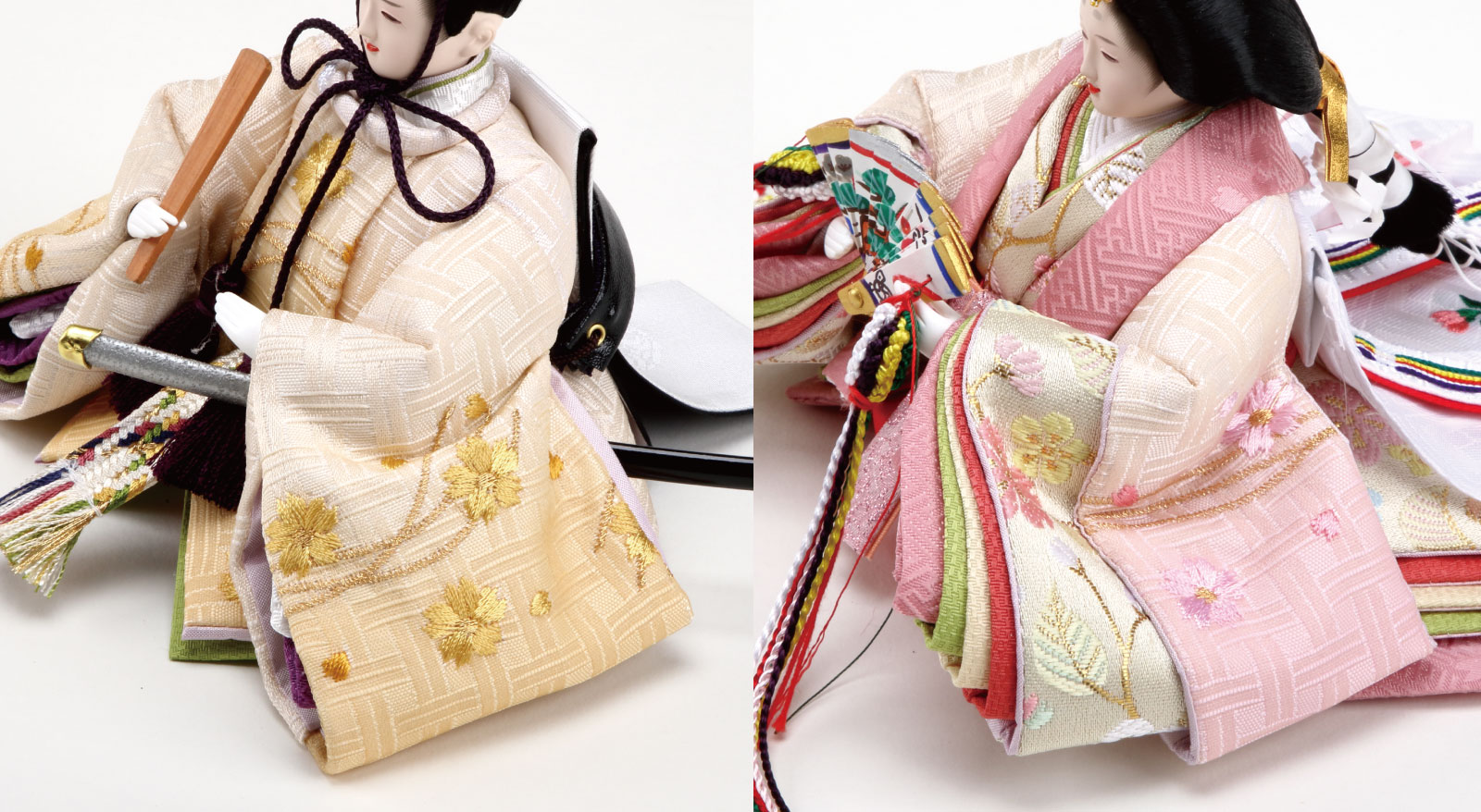 衣裳着雛人形 天翔雛 京刺繍 露芝桜 / おしゃれでコンパクトなかわいい